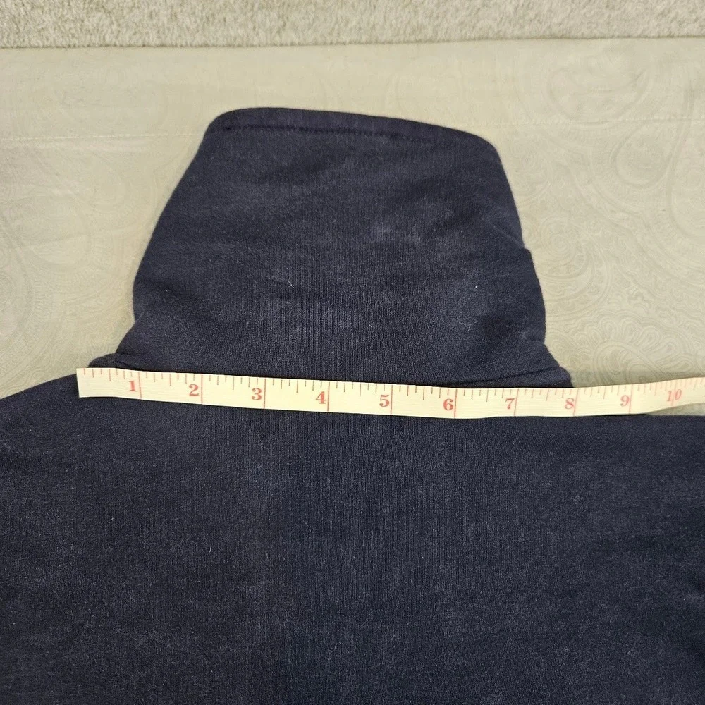 Lauren Active Ralph Lauren Navy Blue Utility Zip Up Jacket Orange Trim Small